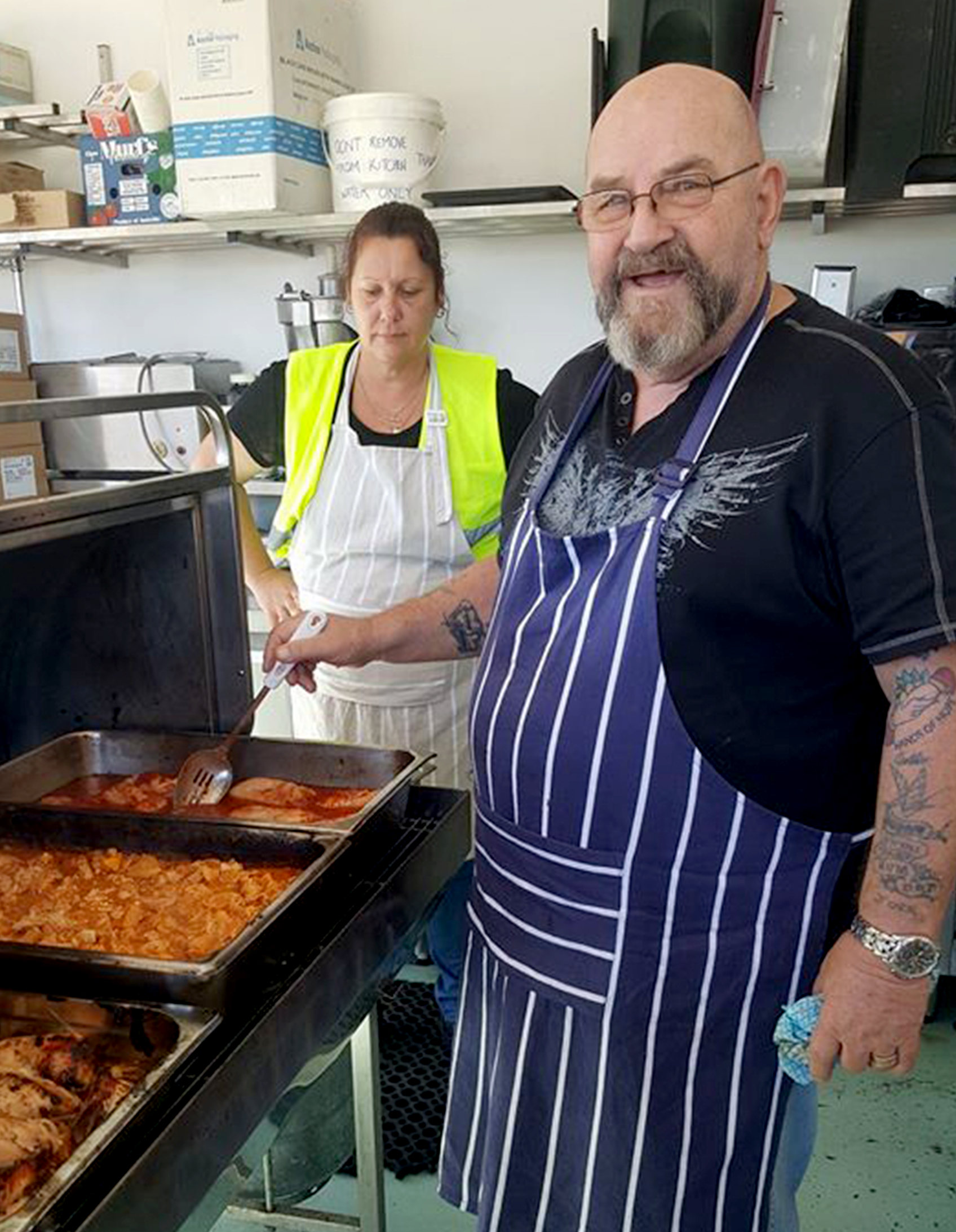 CEO Pastor Jock Bamford which serves up hot meals for those in need three days a week